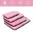 Eono by Amazon - Komprimierbaren Packwürfeln zur Organisation Ihres Reisegepäcks, Compression Packing Cube, Packtaschen Set & Gepäck Organizer für Rucksack & Koffer, Rosa, 4-teilig