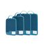 ECOHUB 4-Teilige Kompression Koffer Organizer, Packing Cubes mit Tag, Recycelten Packwürfel Set für Rucksack & Koffer, Maschenverstärkung Packtaschen für Koffer, Reise Organizer, Patent Anhängig(Blau)