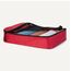 Amazon Essentials 4-teiliges Packwürfel-Reisezubehörset, Gepäckorganizer mit doppeltem Reißverschluss, Netzoberseite, Polyester, klein/mittel/groß/schmal, rot (früher Amazon Basics)