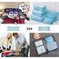 Vicloon Koffer Organizer, 8-in-1-Set Gepäck Organizer, wasserdichte Reise Kleidertaschen umfassen 2 Schuhbeutel, 3 Packwürfel und 3 Aufbewahrungsbeutel, für Kleidung Schuhe Kosmetik - Koreanisch Blau