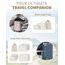 ECOHUB Koffer Organizer Set, 6-teilige Packing Cubes mit ID-Tag, Recycelte Packwürfel für Reisen, Leichte Packtaschen für Koffer, Atmungsaktiver Travel Rucksack Organizer, Patent anhängig(Beige)
