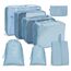OSDUE Koffer Organizer Set 8-teilig, Packing Cubes, Wasserdichte Reise Kleidertaschen, Packtaschen für koffer, Verpackungswürfel mit Schuhbeutel, USB Kabel Tasche (Blauer See)