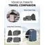 ECOHUB Koffer Organizer Set, 6-teilige Packing Cubes mit ID-Tag, Recycelte Packwürfel für Reisen, Leichte Packtaschen für Koffer, Travel Rucksack Organizer, Patent anhängig (Dunkel Grau）