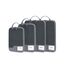 ECOHUB 4-Teilige Kompression Koffer Organizer, Packing Cubes mit Tag, Recycelten Packwürfel Set für Rucksack und Koffer