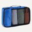 Amazon Essentials 4-teiliges Packwürfel-Reisezubehörset, Gepäckorganizer mit Doppelreißverschluss, Netzoberseite, Polyester, klein/mittel/groß/schmal, blau (früher Amazon Basics)