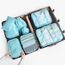 BillyBath Koffer Organizer set, Packing Cubes Kleidertaschen Schuhbeutel Reiseorganizer Packwürfel Kosmetik Travel Organizer Packtaschen für Koffer (8 teilig, Blaugrün)