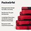 Amazon Essentials 4-teiliges Packwürfel-Reisezubehörset, Gepäckorganizer mit doppeltem Reißverschluss, Netzoberseite, Polyester, mittelgroß, rot (früher Amazon Basics)