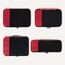 Amazon Essentials 4-teiliges Packwürfel-Reisezubehörset, Gepäckorganizer mit doppeltem Reißverschluss, Netzoberseite, Polyester, klein/mittel/groß/schmal, rot (früher Amazon Basics)