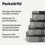 Amazon Essentials 4-teiliges Packwürfel-Reisezubehörset, Gepäckorganizer mit Doppelreißverschluss, Netzoberseite, 100% Polyester, mittelgroß, grau (früher Amazon Basics)