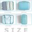 BillyBath Koffer Organizer set, Packing Cubes Kleidertaschen Schuhbeutel Reiseorganizer Packwürfel Kosmetik Travel Organizer Packtaschen für Koffer (8 teilig, Blaugrün)