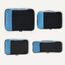 Amazon Essentials 4-teiliges Packwürfel-Reisezubehörset, Gepäckorganizer mit doppeltem Reißverschluss, Netzoberseite, 100% Polyester, klein/mittel/groß/schmal, himmelblau (früher Amazon Basics)