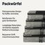 Amazon Basics Packwürfel Set für Koffer, Reise Organizer, Reißverschluss, 4 Teilig, Schmal, Grau