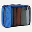 Amazon Essentials 4-teiliges Packwürfel-Reisezubehörset, Gepäckorganizer mit Doppelreißverschluss, Netzoberseite, 100% Polyester, mittelgroß, blau (früher Amazon Basics)