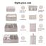 OSDUE Koffer Organizer Set 8-teilig, Packing Cubes, Wasserdichte Reise Kleidertaschen, Packtaschen für koffer, Verpackungswürfel mit Kosmetiktasche, Schuhbeutel, USB Kabel Tasche (Beige)