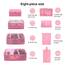 OSDUE Koffer Organizer Set 8-teilig, Packing Cubes, Wasserdichte Reise Kleidertaschen, Packtaschen für koffer, Verpackungswürfel mit Kosmetiktasche, Schuhbeutel, USB Kabel Tasche (Rosa)