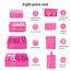 OSDUE Koffer Organizer Set 8-teilig, Packing Cubes, Wasserdichte Reise Kleidertaschen, Packtaschen für koffer, Verpackungswürfel mit Kosmetiktasche, Schuhbeutel, USB Kabel Tasche (Rose Rot)