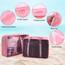 OSDUE Koffer Organizer Set 8-teilig, Packing Cubes, Wasserdichte Reise Kleidertaschen, Packtaschen für koffer, Verpackungswürfel mit Kosmetiktasche, Schuhbeutel, USB Kabel Tasche (Rosa)