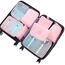 MURISE 8 Teilige Packing Cubes, Kleidertaschen, Koffer Organizer für Urlaub und Reisen, Packwürfel Set Reise Würfel, Ordnungssystem für Koffer - Rosa