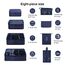 OSDUE Koffer Organizer Set 8-teilig, Packing Cubes, Wasserdichte Reise Kleidertaschen, Packtaschen für koffer, Verpackungswürfel mit Kosmetiktasche, Schuhbeutel, USB Kabel Tasche (Marineblau)