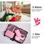 OSDUE Koffer Organizer Set 8-teilig, Packing Cubes, Wasserdichte Reise Kleidertaschen, Packtaschen für koffer, Verpackungswürfel mit Kosmetiktasche, Schuhbeutel, USB Kabel Tasche (Rosa)