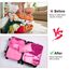 OSDUE Koffer Organizer Set 8-teilig, Packing Cubes, Wasserdichte Reise Kleidertaschen, Packtaschen für koffer, Verpackungswürfel mit Kosmetiktasche, Schuhbeutel, USB Kabel Tasche (Rose Rot)