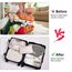 OSDUE Koffer Organizer Set 8-teilig, Packing Cubes, Wasserdichte Reise Kleidertaschen, Packtaschen für koffer, Verpackungswürfel mit Schuhbeutel, USB Kabel Tasche (Cremeweiß)