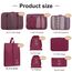 Koffer Organizer Set, 10 Stück Packing Cubes for Suitcase Travel Accessories Kofferorganizer Set Kleidertaschen Packwürfel Kosmetik Travel Organizer Packtaschen für Koffer-Burgunderrot