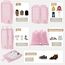 8 Teilige Compression Packing Cubes, Koffer Organizer Kompression PackwüRfel Packtaschen FüR Backpack Rucksack Reisen Organizer Rosa