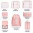 MURISE 8 Teilige Packing Cubes, Kleidertaschen, Koffer Organizer für Urlaub und Reisen, Packwürfel Set Reise Würfel, Ordnungssystem für Koffer - Rosa