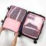 OSDUE Koffer Organizer Set 8-teilig, Packing Cubes, Wasserdichte Reise Kleidertaschen, Packtaschen für koffer, Verpackungswürfel mit Kosmetiktasche, Schuhbeutel, USB Kabel Tasche (Rosa)