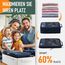 8 Teilige Compression Packing Cubes, Koffer Organizer Kompression PackwüRfel Packtaschen FüR Backpack Rucksack Reisen Organizer Blau