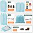 8 Teilige Compression Packing Cubes, Koffer Organizer Kompression PackwüRfel Packtaschen FüR Backpack Rucksack Reisen Organizer Hellblau
