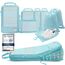 8 Teilige Compression Packing Cubes, Koffer Organizer Kompression PackwüRfel Packtaschen FüR Backpack Rucksack Reisen Organizer Hellblau