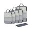 ECOHUB 6 Teilige Koffer Organizer Kompression Set, Netzgewebe Ultraleichte Packtaschen für Rucksack, Recycelt Packwürfel Kompression für Handgepäck, Packing Cubes Reise, Patent Angemeldet(Grau)