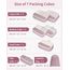 Narwey 7 Teilige Koffer Organizer Set, Packing Cubes Backpack Reise Packwürfel Rucksack Organizer Set Packtaschen für Koffer, Kofferorganizer Reiseorganizer Travel Essentials Bag (Altrosa)