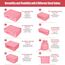 Koffer Organizer Reise Kleidertaschen 8 Sets/7 Farben Travel Gep?ck Organisatoren enthalten wasserdichte Schuh-Aufbewahrungsbeutel Bequeme Kompressions Beutel für Reisen ,Peach Pink