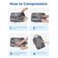 BAGSMART Packing Cubes Compression 6 Stück, Rucksack Koffer Organizer Packtaschen, Reise Kompressionsbeutel Wasserdicht Packwürfel Kompression, Travel Essentials Kofferorganizer