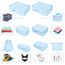 Koffer Organizer Reise Kleidertaschen 8 Sets/7 Farben Travel Gep?ck Organisatoren enthalten wasserdichte Schuh-Aufbewahrungsbeutel Bequeme Kompressions Beutel für Reisen ,Hellblau