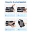 BAGSMART Packing Cubes Compression 6 Stück, Rucksack Koffer Organizer Packtaschen, Reise Kompressionsbeutel Wasserdicht Packwürfel Kompression, Travel Essentials Kofferorganizer