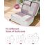 Narwey 7 Teilige Koffer Organizer Set, Packing Cubes Backpack Reise Packwürfel Rucksack Organizer Set Packtaschen für Koffer, Kofferorganizer Reiseorganizer Travel Essentials Bag (Altrosa)