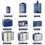 OBSGUMU Koffer Organizer Set, 9 Pcs Packing Cubes für Reise, Packtaschen für Koffer Reise Kleidertaschen, Verpackungswürfel Mit Kosmetiktasche, Travel Organizer(Marineblau)