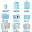 OBSGUMU Koffer Organizer Set, 9 Pcs Packing Cubes für Reisen, Packtaschen für Koffer Reise Kleidertaschen, Verpackungswürfel Mit Kosmetiktasche, Packwürfel for Reiseutensilien(Blau)