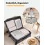 ECOHUB 7 Teilig Koffer Organizer Set, Packing Cubes mit Reißverschluss, Recyceltes PET Packwürfel Set, Packtaschen für Koffer, Organizer Koffer für Urlaub und Reisen, Reise Organizer Set (Beige)