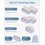 Narwey 7 Teilige Koffer Organizer Set, Packing Cubes Backpack Reise Packwürfel Rucksack Organizer Set Packtaschen für Koffer, Kofferorganizer Reiseorganizer Travel Essentials Bag (Blaues Blatt)