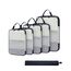 ECOHUB 6 Teilige Koffer Organizer Kompression Set, Netzgewebe Ultraleichte Packtaschen für Rucksack, Recycelt Packwürfel Kompression für Handgepäck, Packing Cubes Reise, Patent Angemeldet(Dunkelblau)