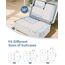 Narwey 7 Teilige Koffer Organizer Set, Packing Cubes Backpack Reise Packwürfel Rucksack Organizer Set Packtaschen für Koffer, Kofferorganizer Reiseorganizer Travel Essentials Bag (Kleine Blaue Blume)