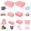 Koffer Organizer Reise Kleidertaschen 8 Sets/7 Farben Travel Gep?ck Organisatoren enthalten wasserdichte Schuh-Aufbewahrungsbeutel Bequeme Kompressions Beutel für Reisen ,New Pink