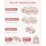 Narwey 7 Teilige Koffer Organizer Set, Packing Cubes Backpack Reise Packwürfel Rucksack Organizer Set Packtaschen für Koffer, Kofferorganizer Reiseorganizer Travel Essentials Bag (Beige Flamingo)