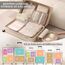 GIBOHOM Koffer Organizer Set, 15 Stück Packing Cubes, Wasserdichte Kleidertaschen für Urlaub und Reisen, Travel Organizer, Reiseorganizer mit Packtaschen Transparentem, Beige