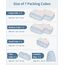 Narwey 7 Teilige Koffer Organizer Set, Packing Cubes Backpack Reise Packwürfel Rucksack Organizer Set Packtaschen für Koffer, Kofferorganizer Reiseorganizer Travel Essentials Bag (Kleine Blaue Blume)